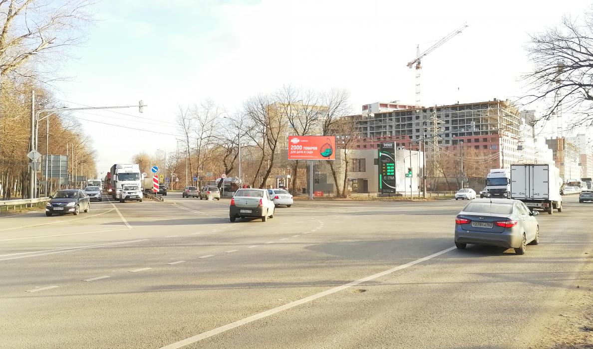 Экраны 3х6, номер #3243 - г. Люберцы, на пересечении Октябрьского проспекта и Егорьевского шоссе, левая сторона по ходу движения из Москвы