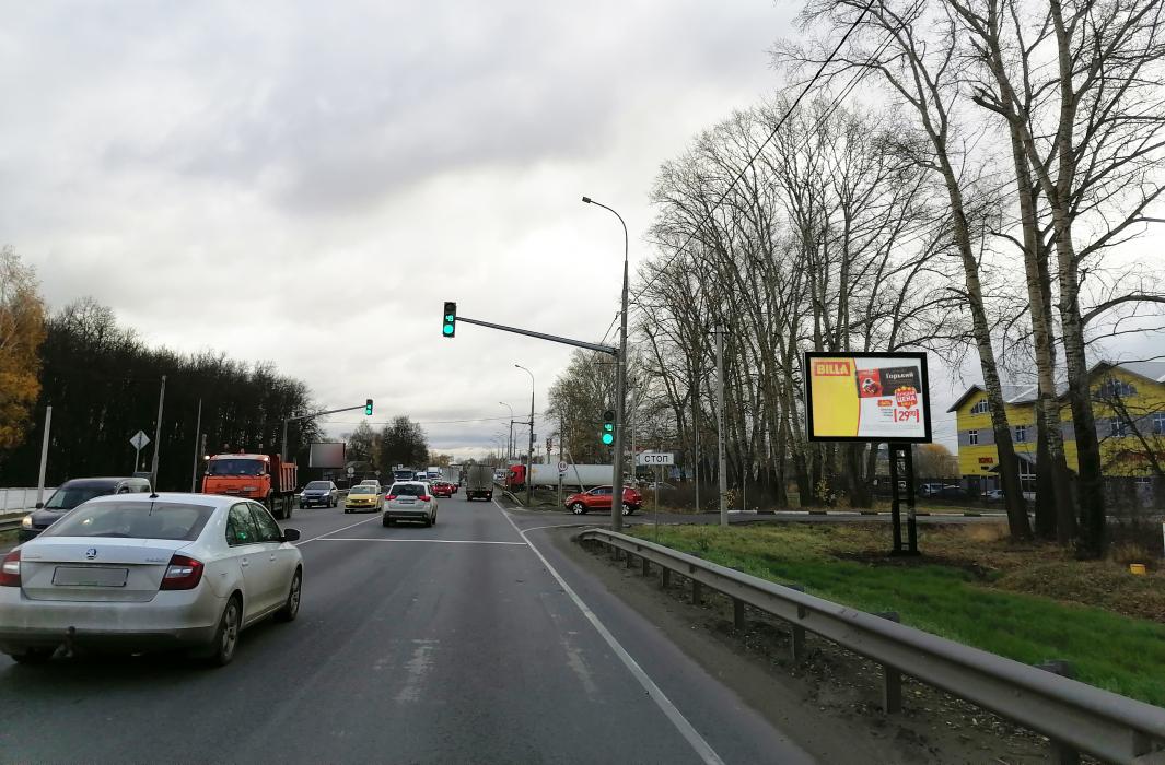 Ситиборды, номер #2943 - г.о. Бронницы, ул. Льва Толстого, пересечение с Гаражным проездом (справа при движении из Москвы)