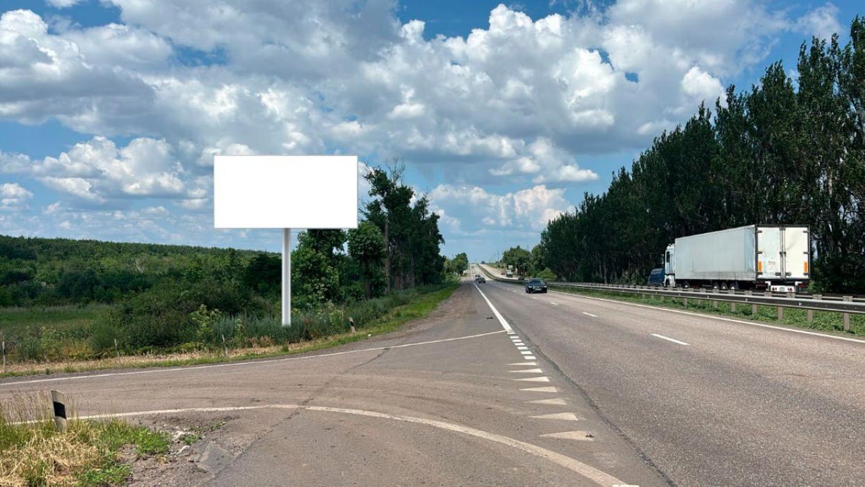 Щит 3х6, номер #2088 - г. Волноваха, трасса Донецк-Мариуполь, 0км + 600м до съезда на Волноваху при движении в Мариуполь